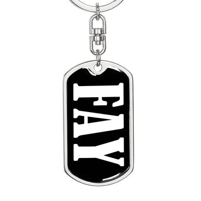Fay v03 - Luxury Dog Tag Keychain