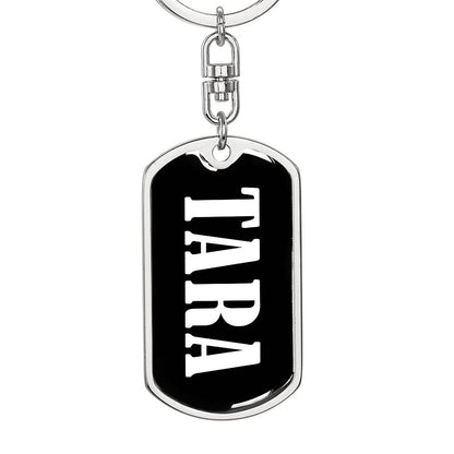 Tara v01w - Luxury Dog Tag Keychain