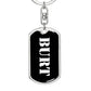 Burt v3 - Luxury Dog Tag Keychain