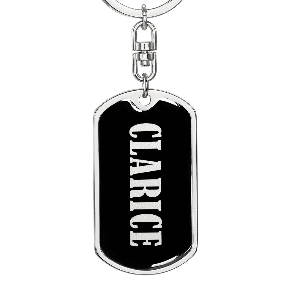 Clarice v02 - Luxury Dog Tag Keychain