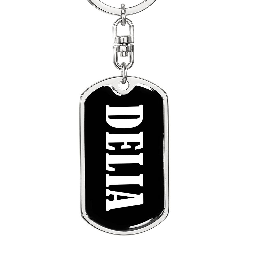 Delia v03 - Luxury Dog Tag Keychain