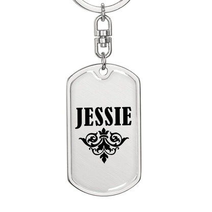 Jessie v01a - Luxury Dog Tag Keychain