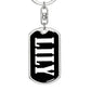 Lily v03 - Luxury Dog Tag Keychain