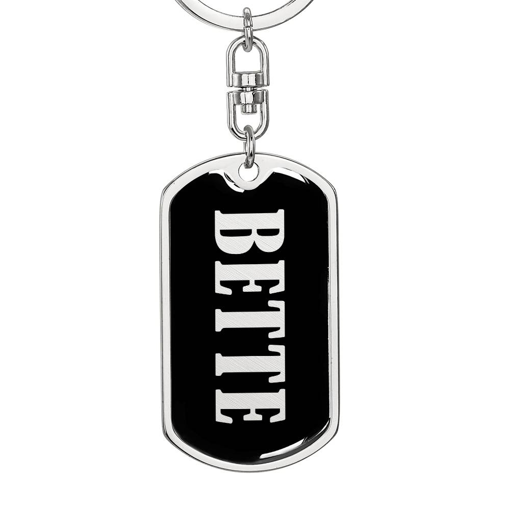 Bette v02 - Luxury Dog Tag Keychain