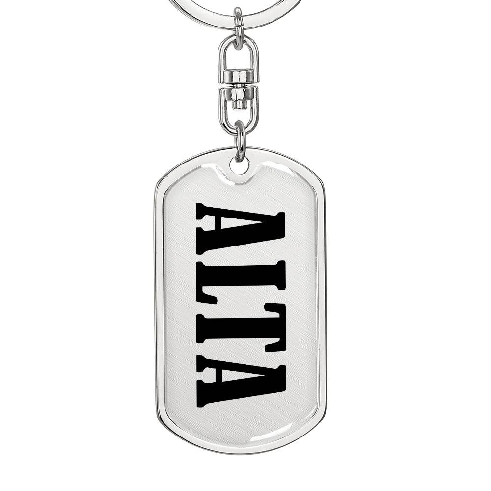 Alta v01 - Luxury Dog Tag Keychain