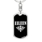 Eileen v03a - Luxury Dog Tag Keychain