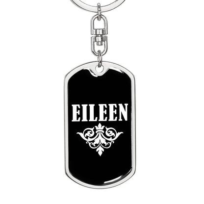Eileen v03a - Luxury Dog Tag Keychain
