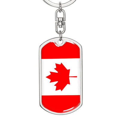 Canadian Flag - Luxury Dog Tag Keychain