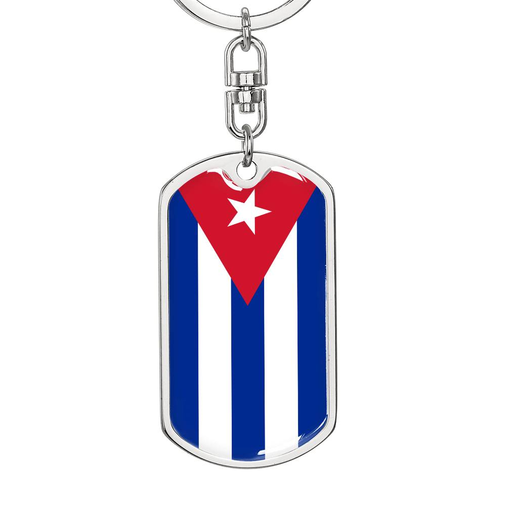 Cuban Flag - Luxury Dog Tag Keychain