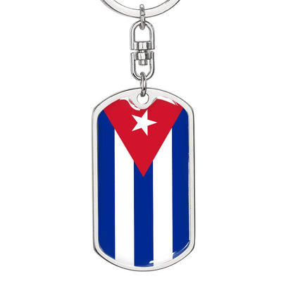 Cuban Flag - Luxury Dog Tag Keychain