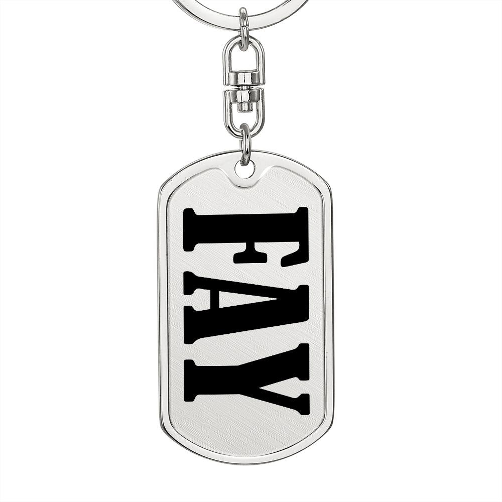Fay v01 - Luxury Dog Tag Keychain
