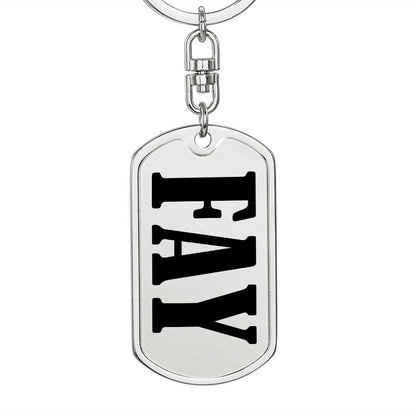 Fay v01 - Luxury Dog Tag Keychain