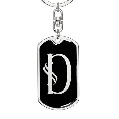 Initial D v001-12 - Luxury Dog Tag Keychain