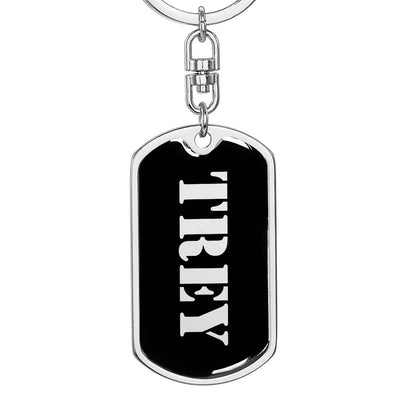 Trey v2 - Luxury Dog Tag Keychain