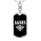 Agnes v03a - Luxury Dog Tag Keychain