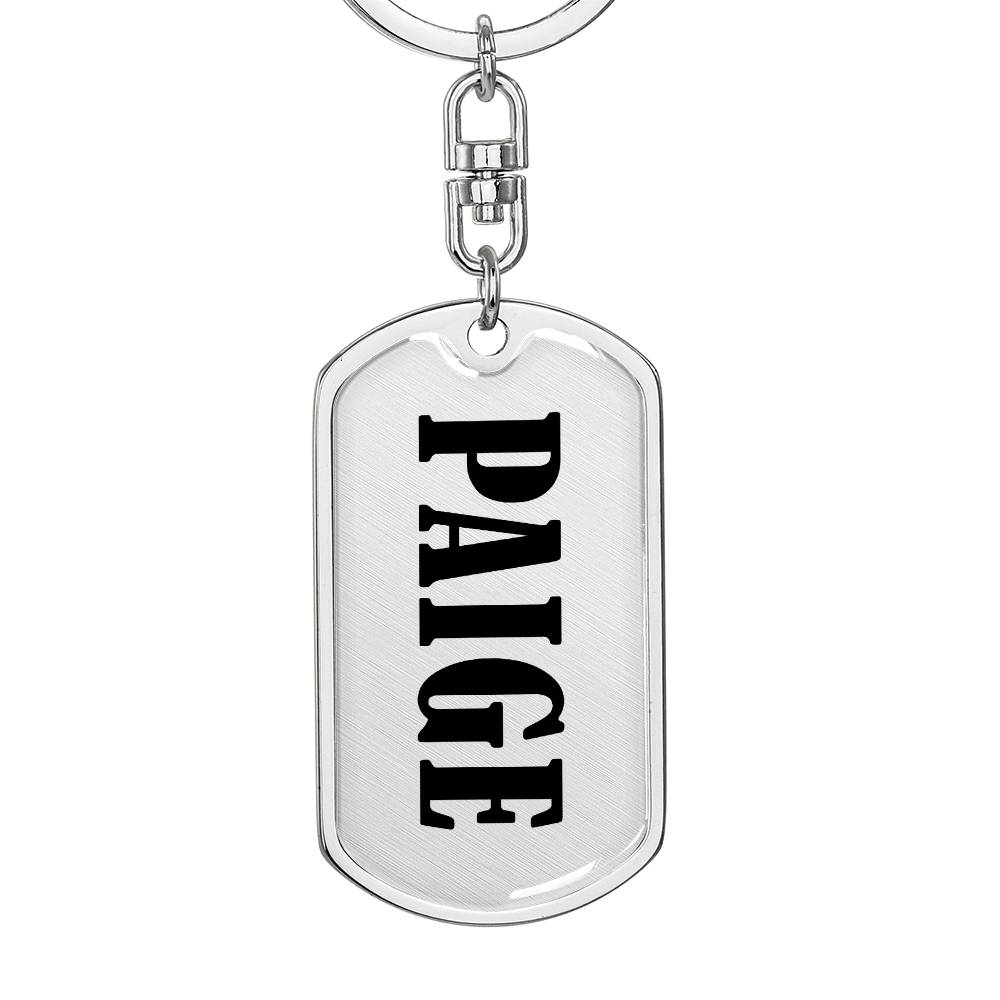Paige v01 - Luxury Dog Tag Keychain