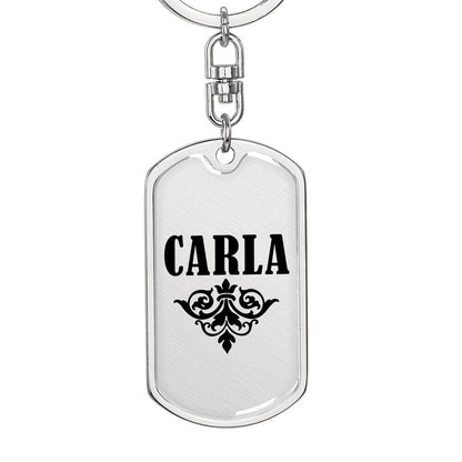 Carla v01a - Luxury Dog Tag Keychain