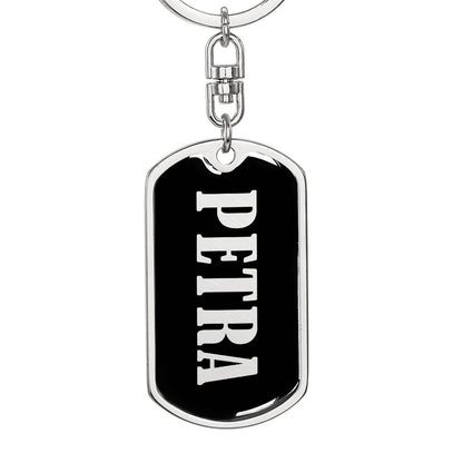 Petra v02 - Luxury Dog Tag Keychain
