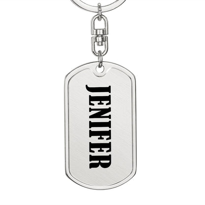 Jenifer v01 - Luxury Dog Tag Keychain