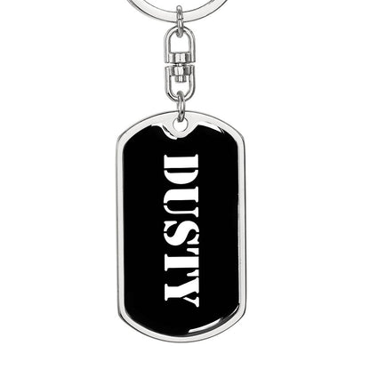 Dusty v3 - Luxury Dog Tag Keychain