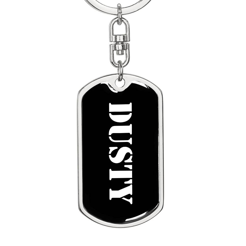 Dusty v3 - Luxury Dog Tag Keychain