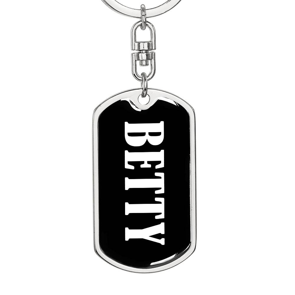 Betty v01w - Luxury Dog Tag Keychain
