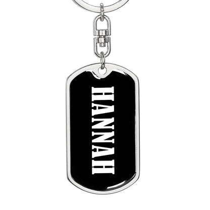 Hannah v01w - Luxury Dog Tag Keychain