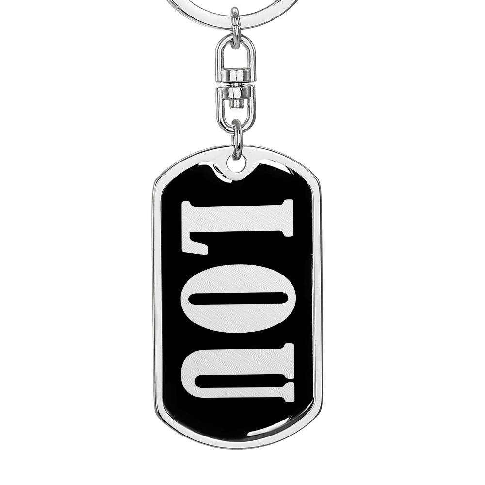 Lou v02 - Luxury Dog Tag Keychain