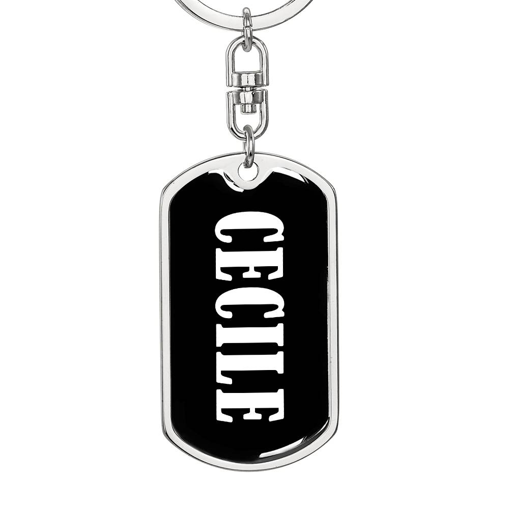 Cecile v03 - Luxury Dog Tag Keychain