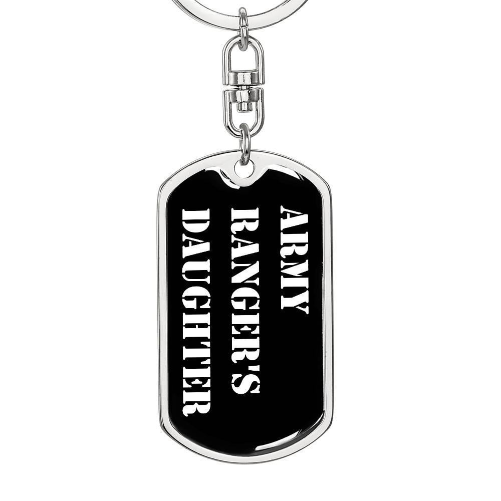 Army Ranger's Daughter v3 - Luxury Dog Tag Keychain