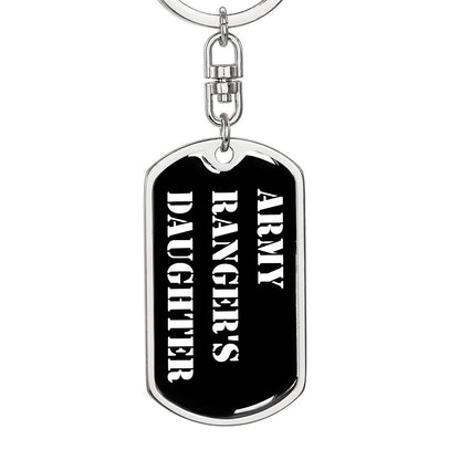 Army Ranger's Daughter v3 - Luxury Dog Tag Keychain