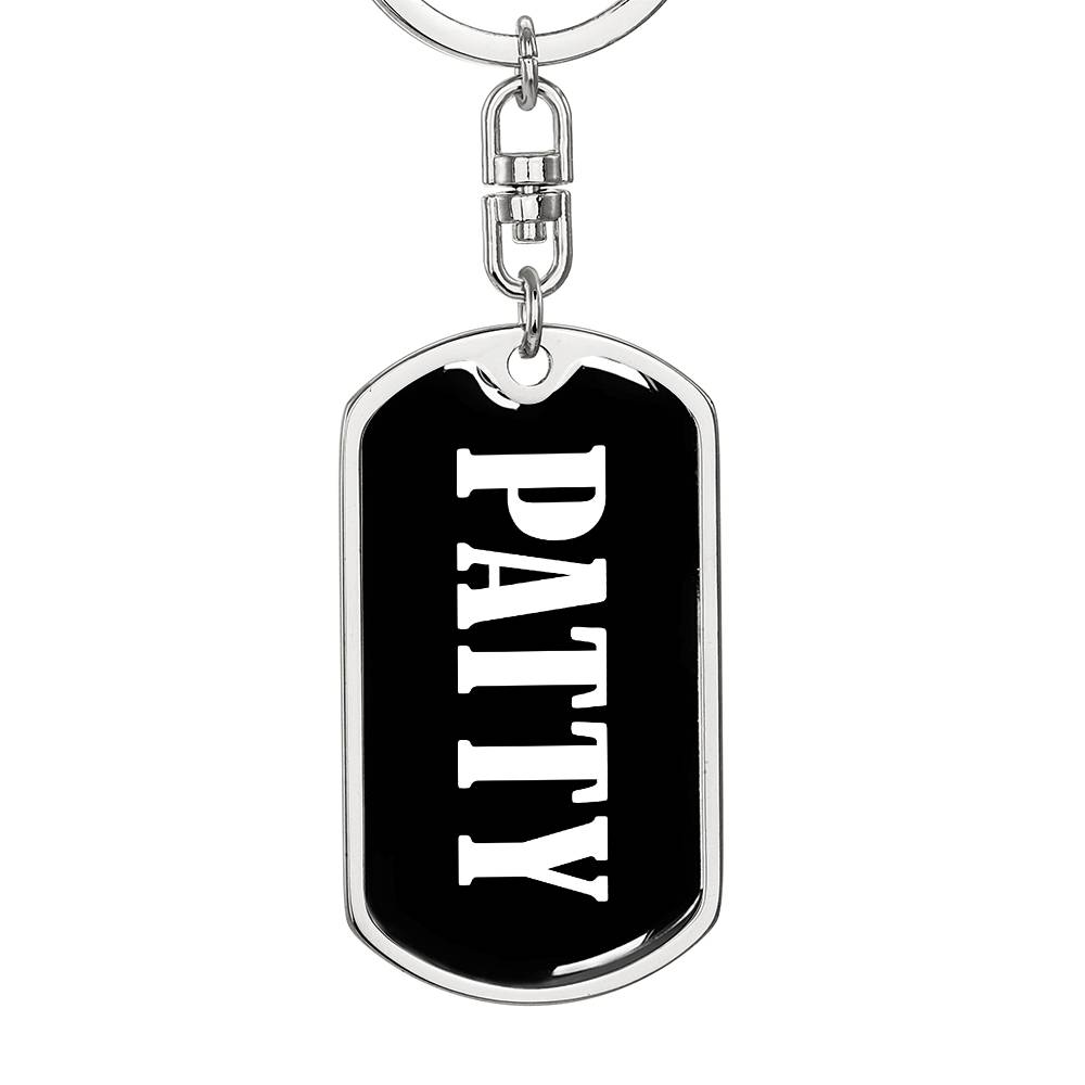 Patty v01w - Luxury Dog Tag Keychain