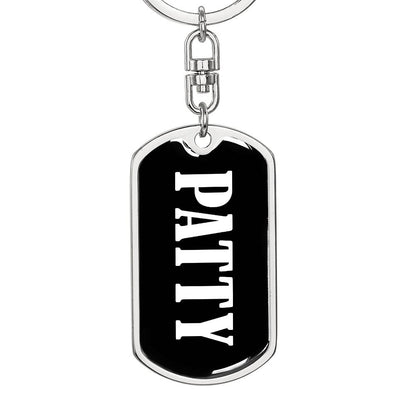 Patty v01w - Luxury Dog Tag Keychain