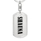 Shauna v01 - Luxury Dog Tag Keychain