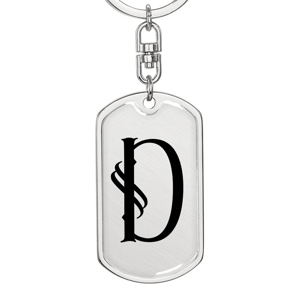 Initial D v001-11 - Luxury Dog Tag Keychain
