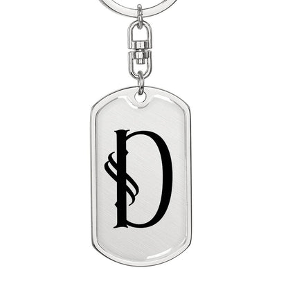 Initial D v001-11 - Luxury Dog Tag Keychain