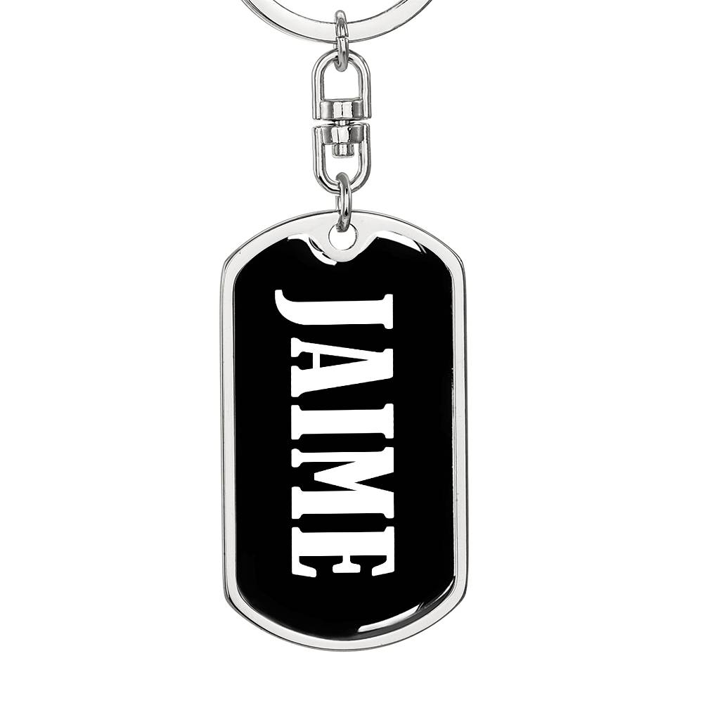 Jaime v03 - Luxury Dog Tag Keychain