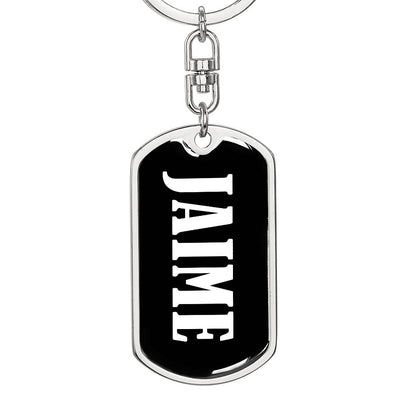 Jaime v03 - Luxury Dog Tag Keychain