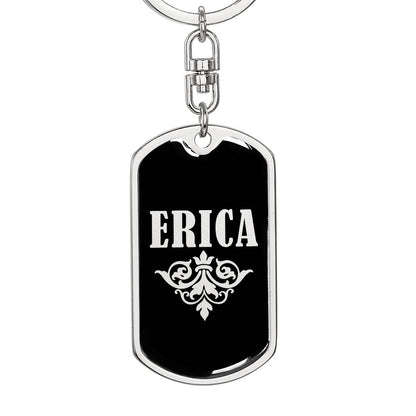 Erica v02a - Luxury Dog Tag Keychain