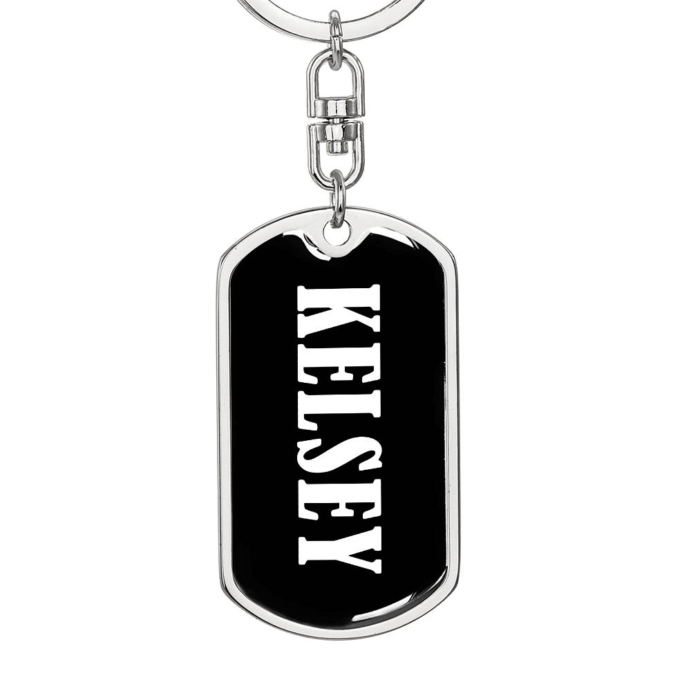 Kelsey v03 - Luxury Dog Tag Keychain