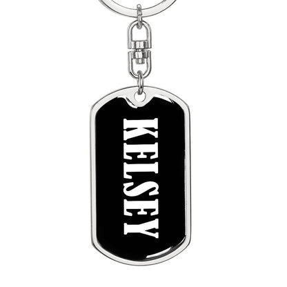 Kelsey v03 - Luxury Dog Tag Keychain