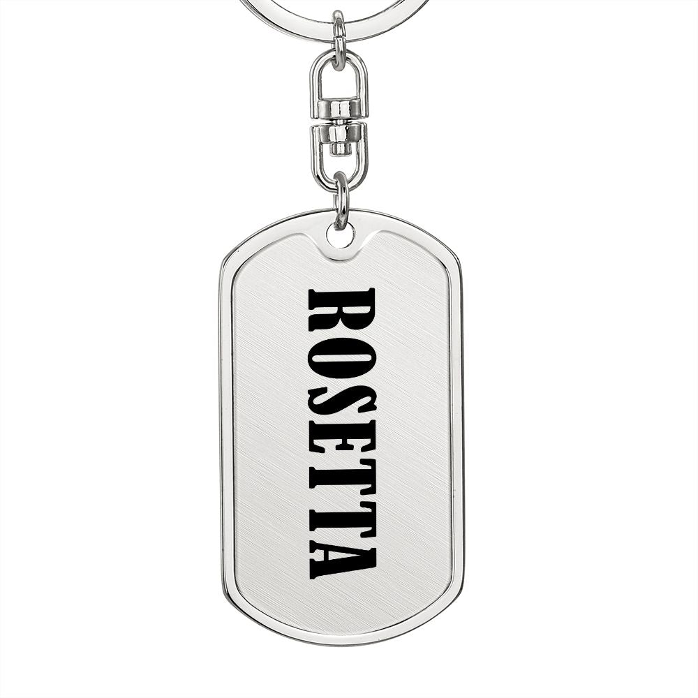 Rosetta v01 - Luxury Dog Tag Keychain