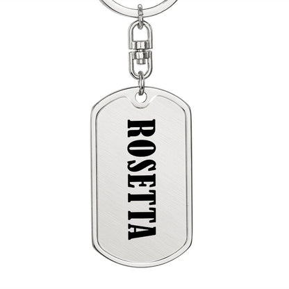 Rosetta v01 - Luxury Dog Tag Keychain
