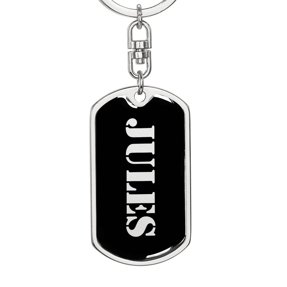 Jules v2 - Luxury Dog Tag Keychain