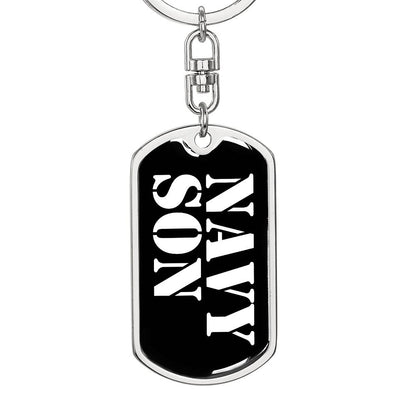 Navy Son v3 - Luxury Dog Tag Keychain