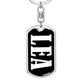 Lea v03 - Luxury Dog Tag Keychain