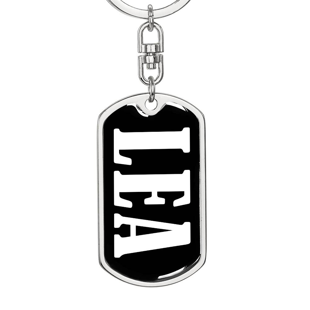 Lea v03 - Luxury Dog Tag Keychain