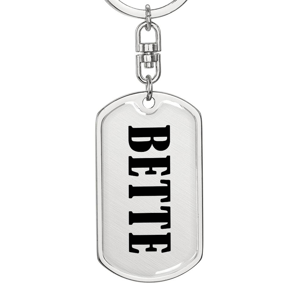 Bette v01 - Luxury Dog Tag Keychain