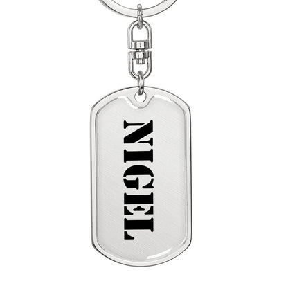 Nigel - Luxury Dog Tag Keychain