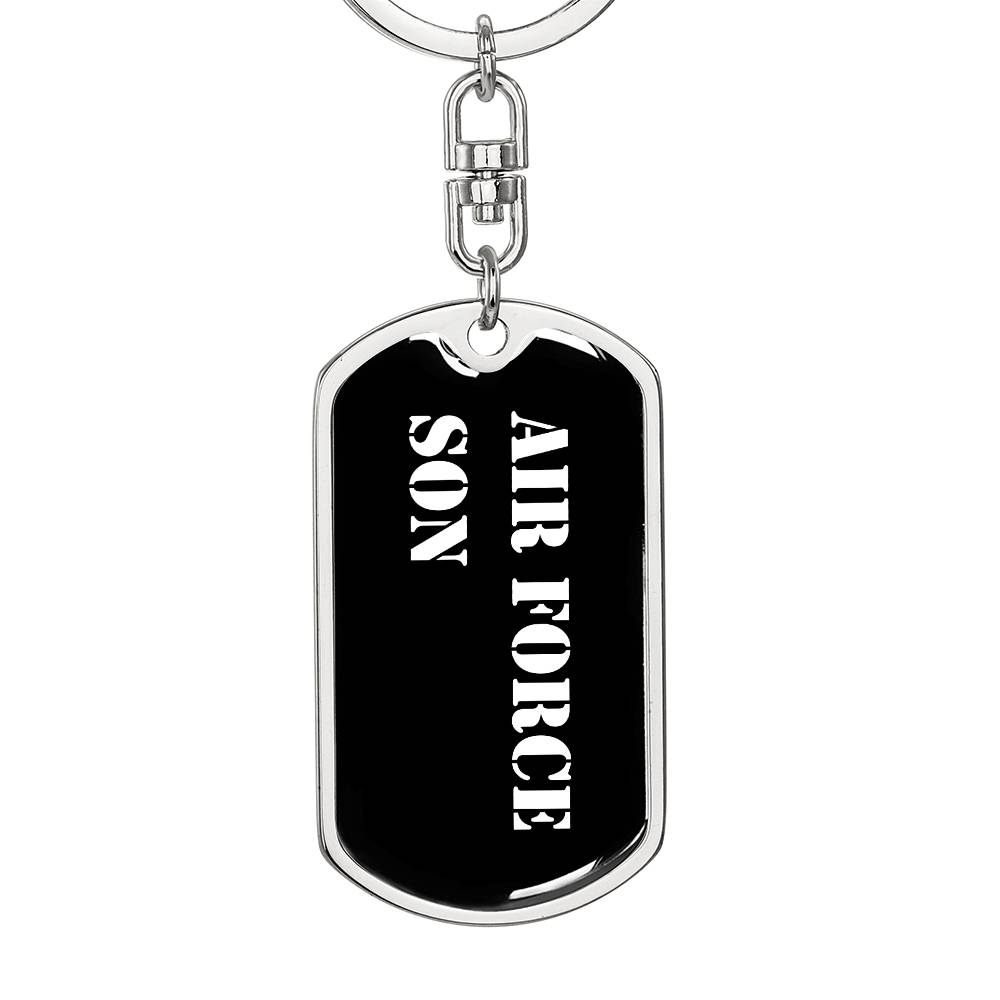 Air Force Son v3 - Luxury Dog Tag Keychain